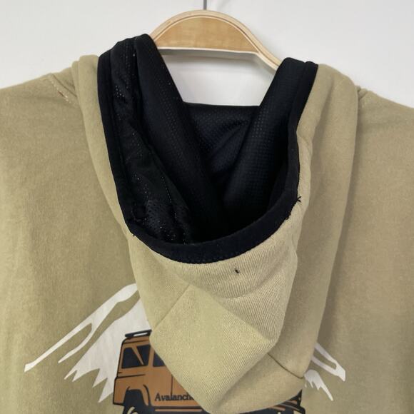 Avalanche Outdoor Supply Company Men's Graphic Hoodie Sweatshirt Beige Large - Picture 5 of 11